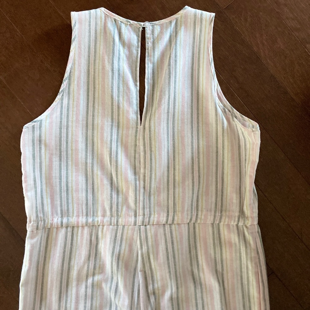 ✨ DREW | Striped Linen Jumpsuit NWOT - Picture 7 of 12